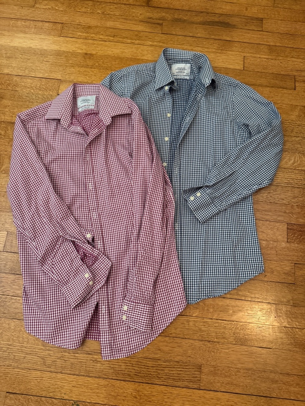 Set of 2 Charles Tyrwhitt Men's Gingham Dress Shirt